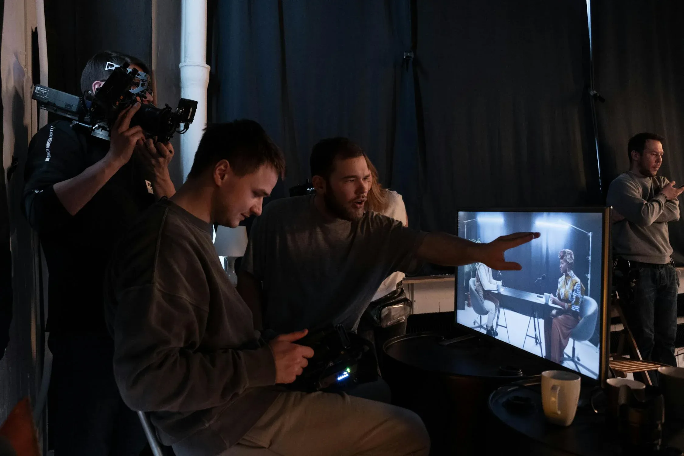Tournage d'un clip en intérieur