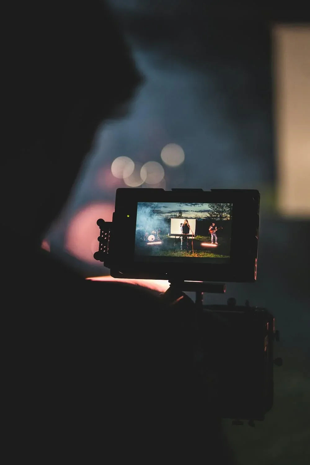 Retour caméra pendant le tournage d'un clip